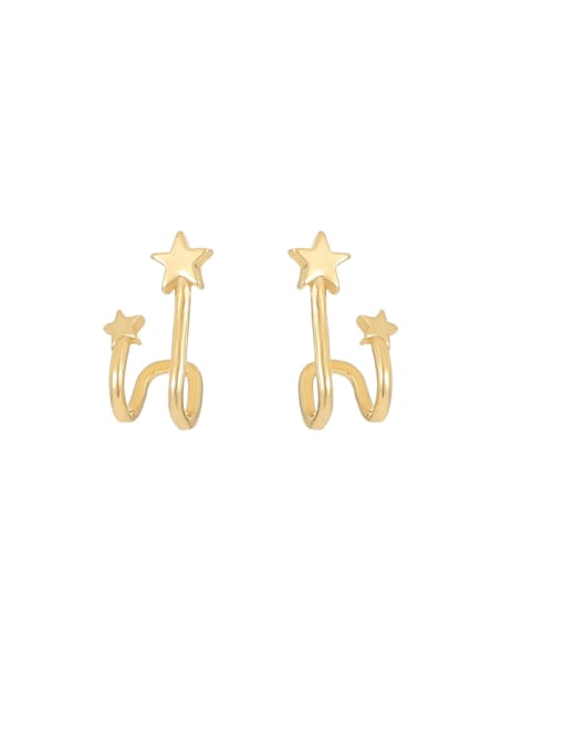 ES1095 [Gold] 925 Sterling Silver Star Minimalist Stud Earring